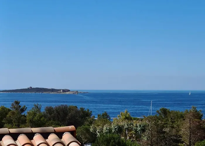 Lejlighed Giedes Pour 4 Personnes Avec Vue Face A Porquerolles Et Piscine Situe A Giens Hyères